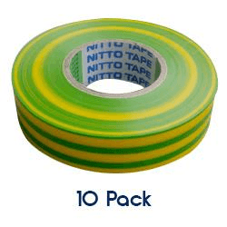 Insulation Tape 20m x 19mm EARTH 10 PK