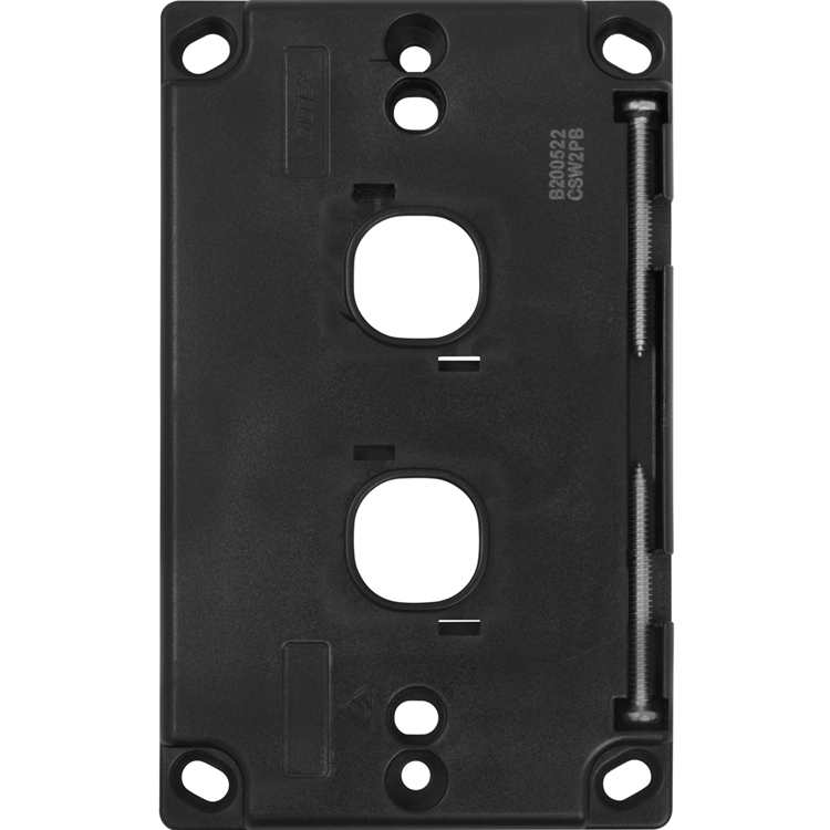Voltex Classic Black 2 Gang Switch Plate