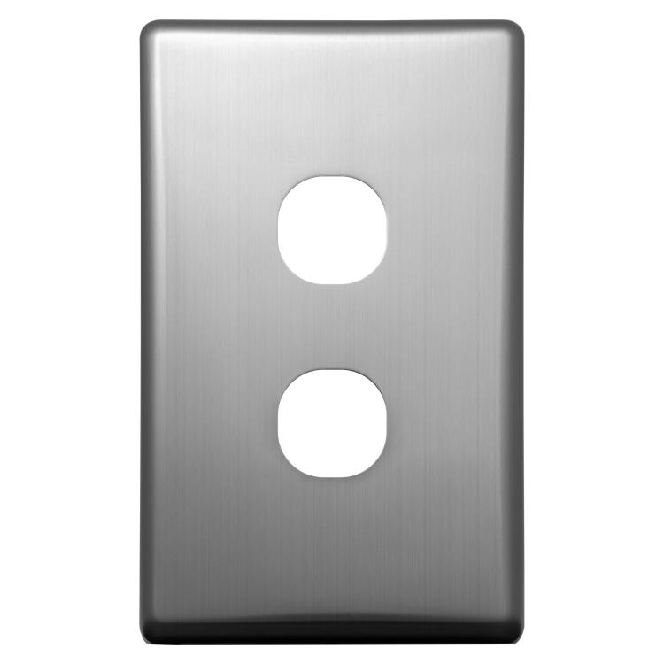 Voltex Classic Stainless Steel Cover Plate for 2 Gang Switch