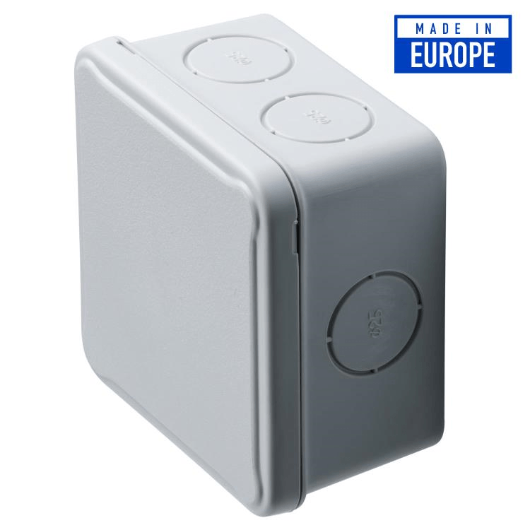 Voltex IP54 (84 x 84 x 50mm) Junction Box with knock-outs