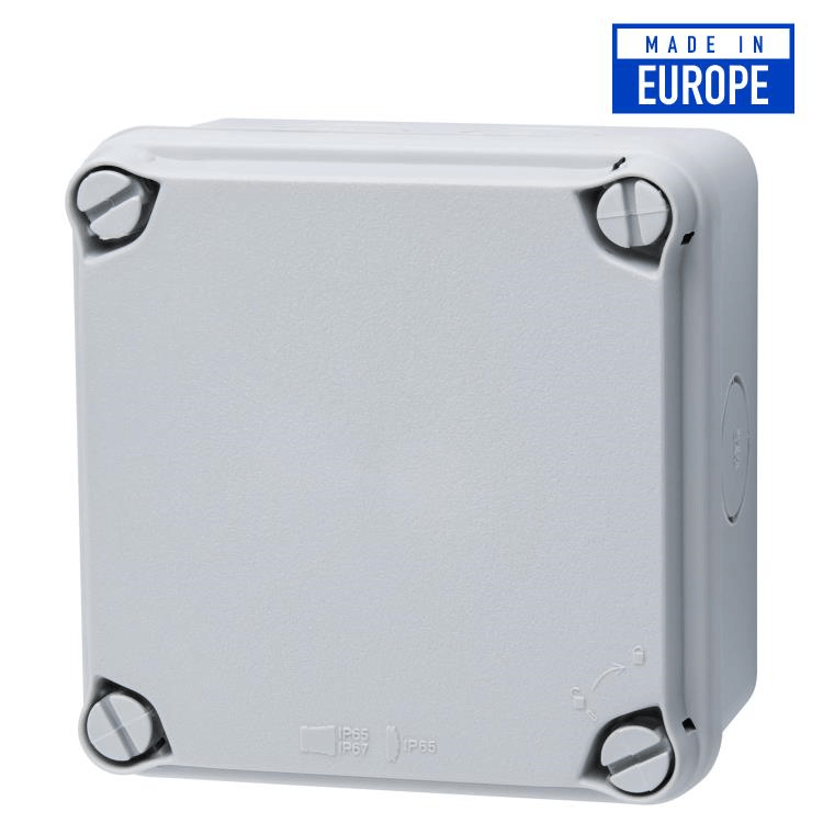 Voltex IP67 (108 x 108 x 64mm) Junction Box with knock-outs