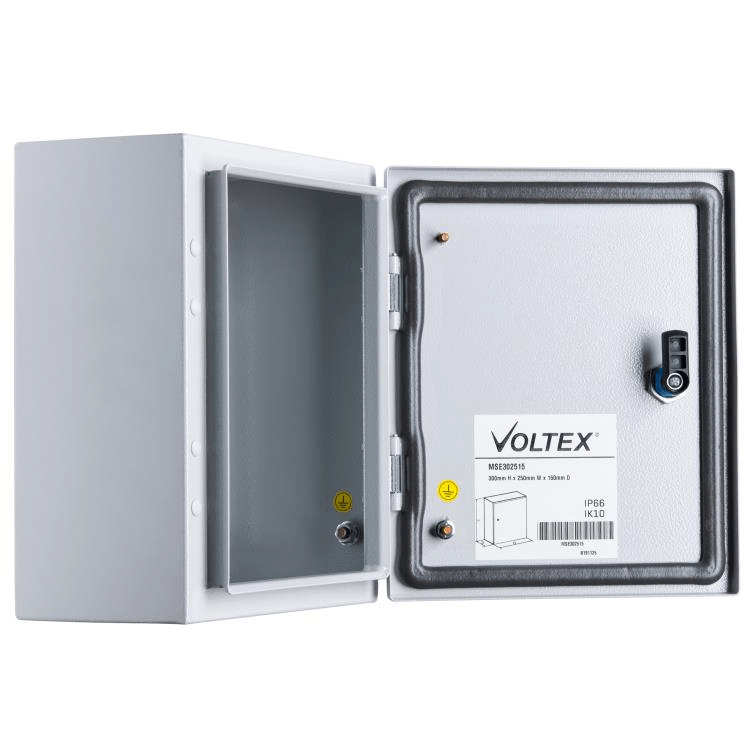 Voltex Mild Steel Enclosure 300mm H x 250mm W x 150mm D IP66 IK10