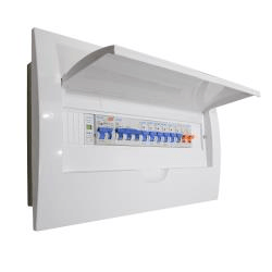 Switchboard Flush Mounting 18 Way - White Door