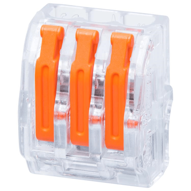 3-Conductor Terminal Blocks with levers - 100 Pack